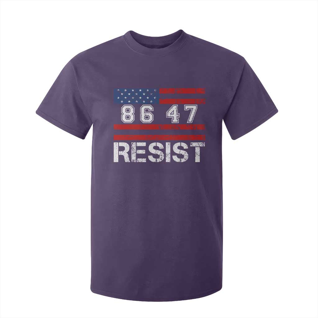8647 Resist T Shirt For Kid Retro Social Justice American Flag TS10 Purple Print Your Wear