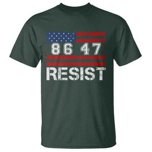 8647 Resist T Shirt Retro Social Justice American Flag TS10 Dark Forest Green Print Your Wear
