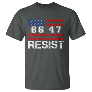 8647 Resist T Shirt Retro Social Justice American Flag TS10 Dark Heather Print Your Wear