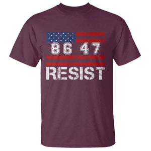 8647 Resist T Shirt Retro Social Justice American Flag TS10 Maroon Print Your Wear