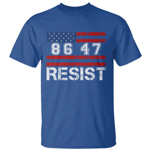 8647 Resist T Shirt Retro Social Justice American Flag TS10 Royal Blue Print Your Wear