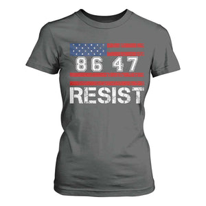 8647 Resist T Shirt For Women Retro Social Justice American Flag TS10 Dark Heather Print Your Wear