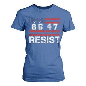 8647 Resist T Shirt For Women Retro Social Justice American Flag TS10 Royal Blue Print Your Wear