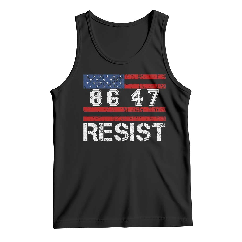 8647 Resist Tank Top Retro Social Justice American Flag TS10 Black Print Your Wear