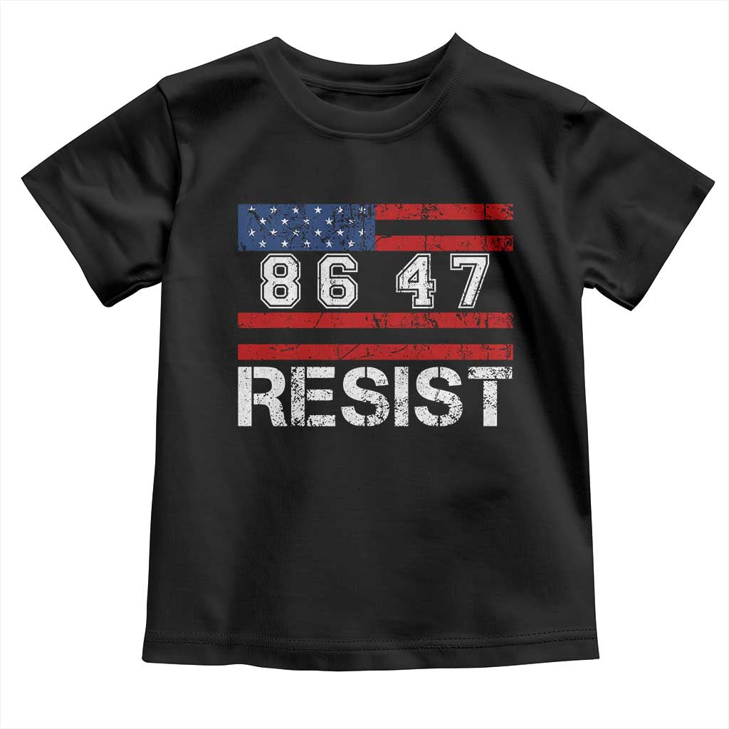 8647 Resist Toddler T Shirt Retro Social Justice American Flag TS10 Black Print Your Wear