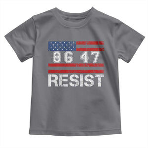 8647 Resist Toddler T Shirt Retro Social Justice American Flag TS10 Charcoal Print Your Wear