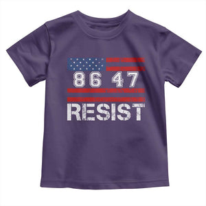 8647 Resist Toddler T Shirt Retro Social Justice American Flag TS10 Purple Print Your Wear