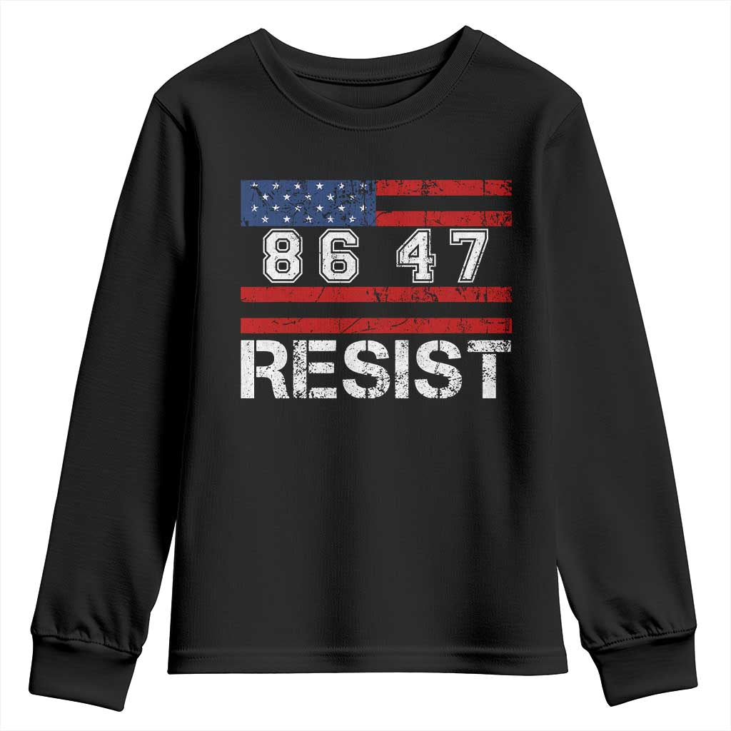 8647 Resist Youth Sweatshirt Retro Social Justice American Flag TS10 Black Print Your Wear