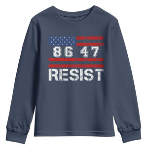 8647 Resist Youth Sweatshirt Retro Social Justice American Flag TS10 Navy Print Your Wear