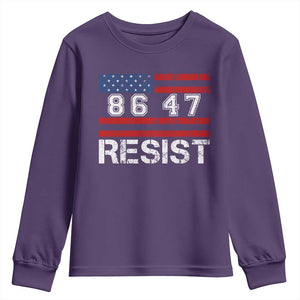 8647 Resist Youth Sweatshirt Retro Social Justice American Flag TS10 Purple Print Your Wear