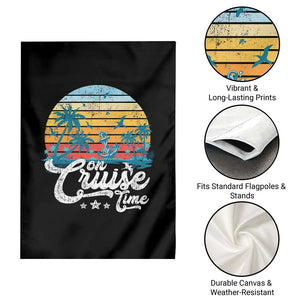 On Cruise Time Garden Flag Retro Summer Vacation Cruising TS10 Print Your Wear