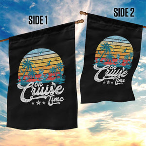 On Cruise Time Garden Flag Retro Summer Vacation Cruising TS10 Print Your Wear
