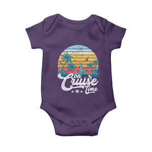 On Cruise Time Baby Onesie Retro Summer Vacation Cruising TS10 Purple Print Your Wear