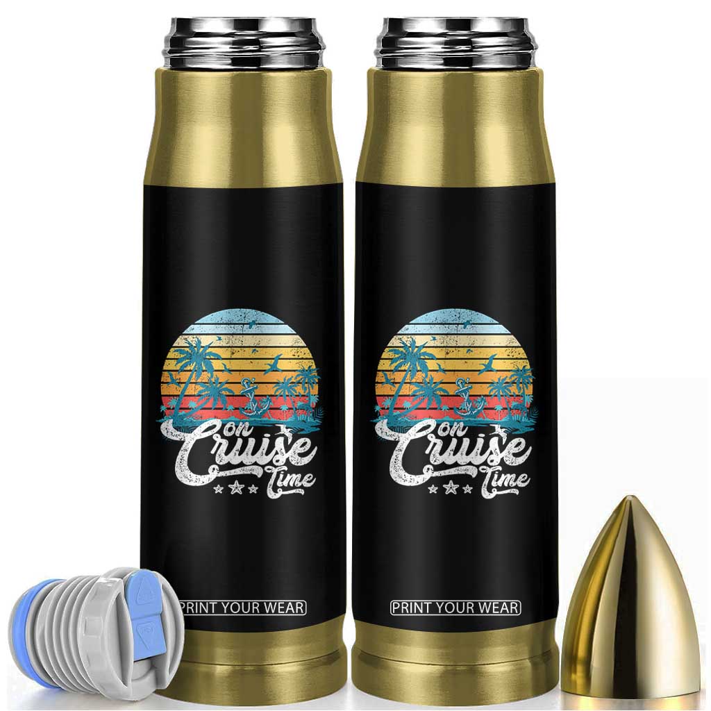 On Cruise Time Bullet Tumbler Retro Summer Vacation Cruising TS10 Black Print Your Wear