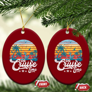 On Cruise Time Ceramic Ornament Retro Summer Vacation Cruising TS10 Print Your Wear