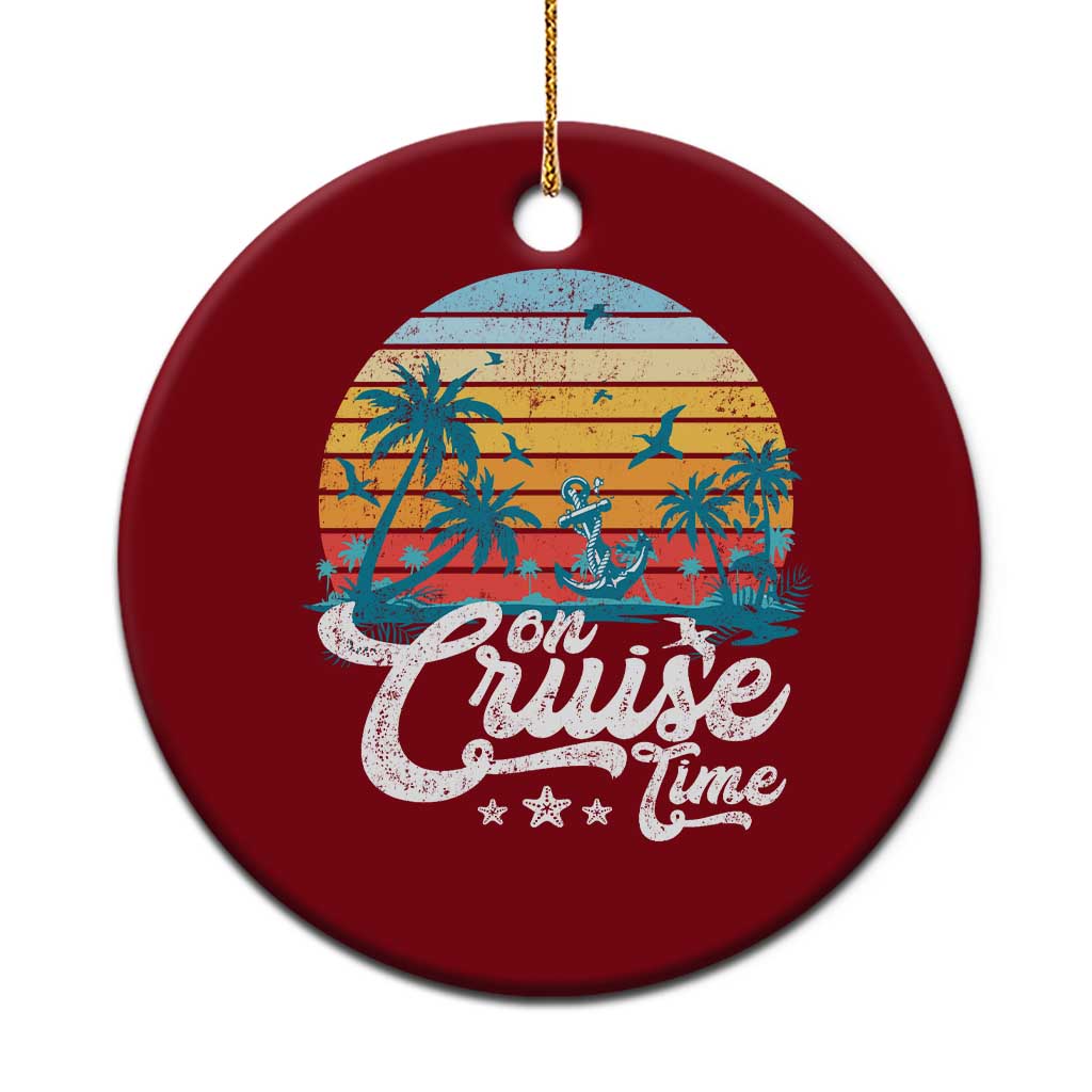 On Cruise Time Ceramic Ornament Retro Summer Vacation Cruising TS10 1pc Red Print Your Wear