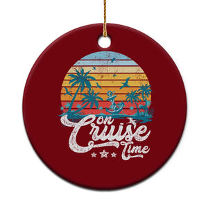 On Cruise Time Ceramic Ornament Retro Summer Vacation Cruising TS10 1pc Red Print Your Wear