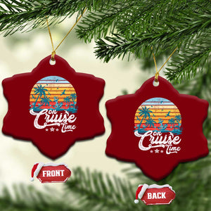 On Cruise Time Ceramic Ornament Retro Summer Vacation Cruising TS10 Print Your Wear