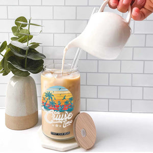 On Cruise Time Glass Can Retro Summer Vacation Cruising TS10 Print Your Wear