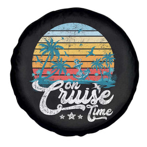 On Cruise Time Spare Tire Cover Retro Summer Vacation Cruising TS10 Print Your Wear