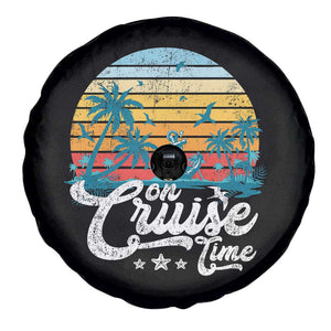 On Cruise Time Spare Tire Cover Retro Summer Vacation Cruising TS10 Print Your Wear