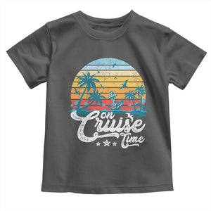 On Cruise Time Toddler T Shirt Retro Summer Vacation Cruising TS10 Dark Heather Print Your Wear