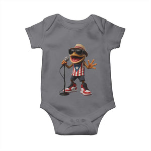 Coqui Puerto Rican Flag Baby Onesie Taino Boricua Frog Singing TS10 Charcoal Print Your Wear