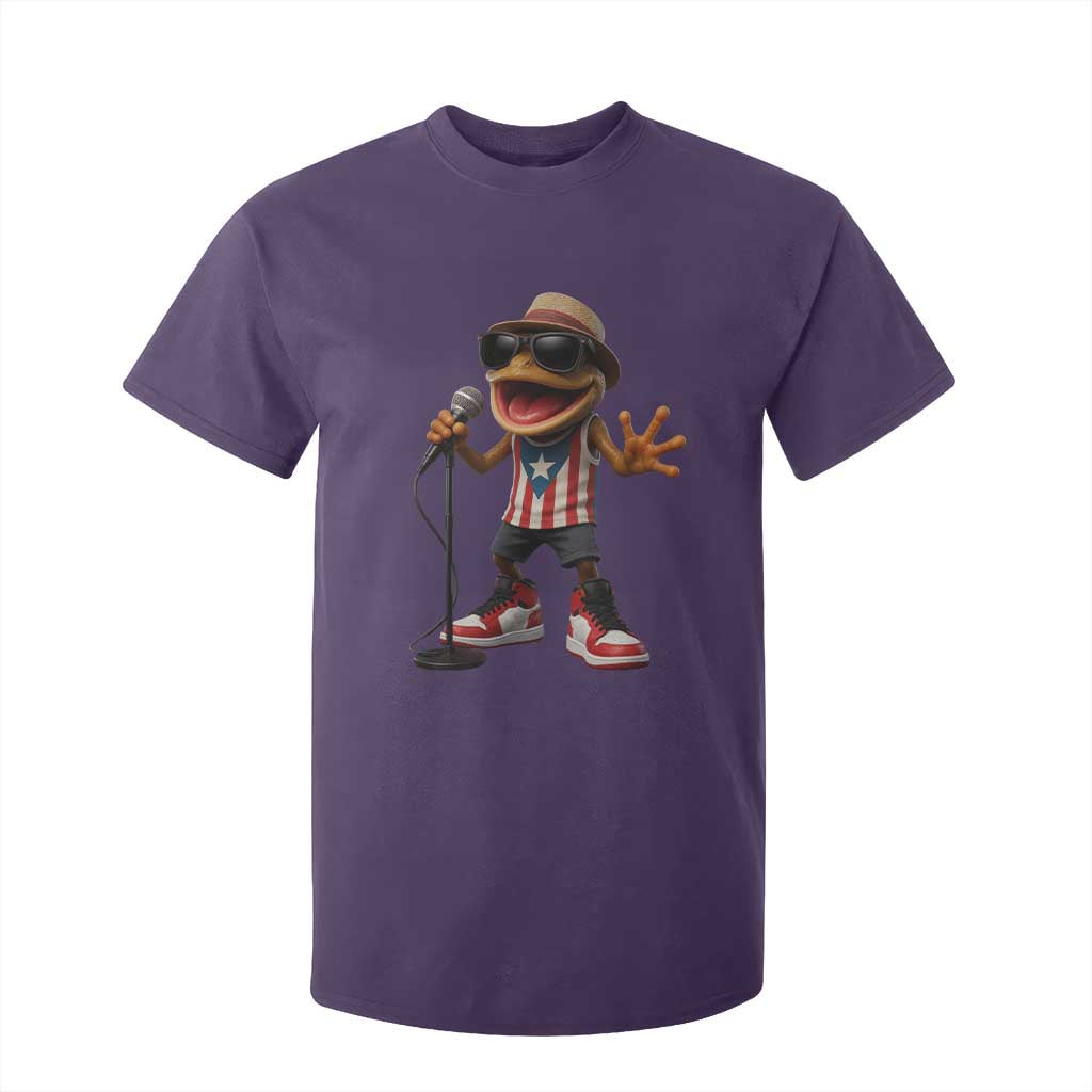 Coqui Puerto Rican Flag T Shirt For Kid Taino Boricua Frog Singing TS10 Purple Print Your Wear