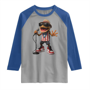 Coqui Puerto Rican Flag Raglan Shirt Taino Boricua Frog Singing TS10 Sport Gray Royal Print Your Wear