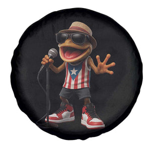 Coqui Puerto Rican Flag Spare Tire Cover Taino Boricua Frog Singing TS10 Print Your Wear