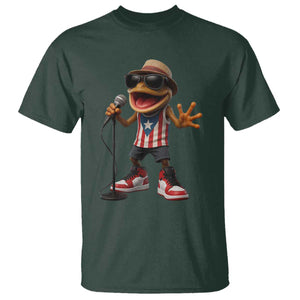 Coqui Puerto Rican Flag T Shirt Taino Boricua Frog Singing TS10 Dark Forest Green Print Your Wear