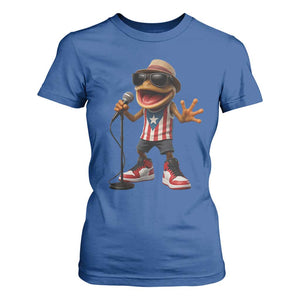 Coqui Puerto Rican Flag T Shirt For Women Taino Boricua Frog Singing TS10 Royal Blue Print Your Wear