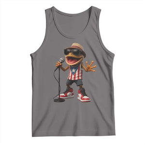 Coqui Puerto Rican Flag Tank Top Taino Boricua Frog Singing TS10 Deep Heather Print Your Wear