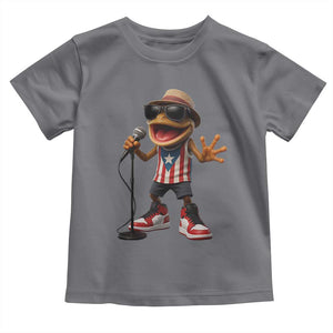 Coqui Puerto Rican Flag Toddler T Shirt Taino Boricua Frog Singing TS10 Charcoal Print Your Wear