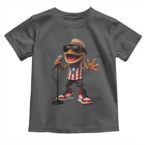 Coqui Puerto Rican Flag Toddler T Shirt Taino Boricua Frog Singing TS10 Dark Heather Print Your Wear