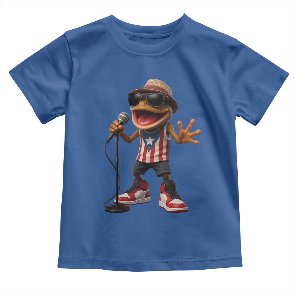 Coqui Puerto Rican Flag Toddler T Shirt Taino Boricua Frog Singing TS10 Royal Blue Print Your Wear