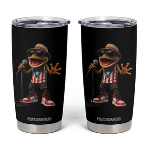 Coqui Puerto Rican Flag Tumbler Cup Taino Boricua Frog Singing TS10 Black Print Your Wear