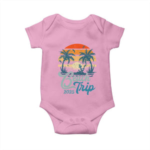 Beach Trip 2025 Baby Onesie Summer Vacation Vintage 70's Retro TS10 Light Pink Print Your Wear