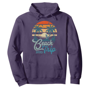Beach Trip 2025 Hoodie Summer Vacation Vintage 70's Retro TS10 Purple Print Your Wear