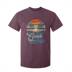 Beach Trip 2025 T Shirt For Kid Summer Vacation Vintage 70's Retro TS10 Maroon Print Your Wear