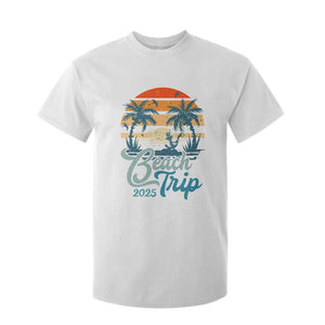 Beach Trip 2025 T Shirt For Kid Summer Vacation Vintage 70's Retro TS10 White Print Your Wear