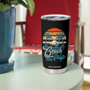 Beach Trip 2025 Tumbler Cup Summer Vacation Vintage 70's Retro TS10 Print Your Wear
