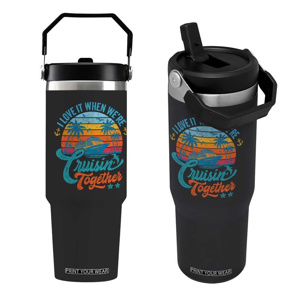 Cruising Matching Flip Straw Tumbler I Love It Cruisin Together Cruise Squad TS10 One Size: 30 oz Black Print Your Wear