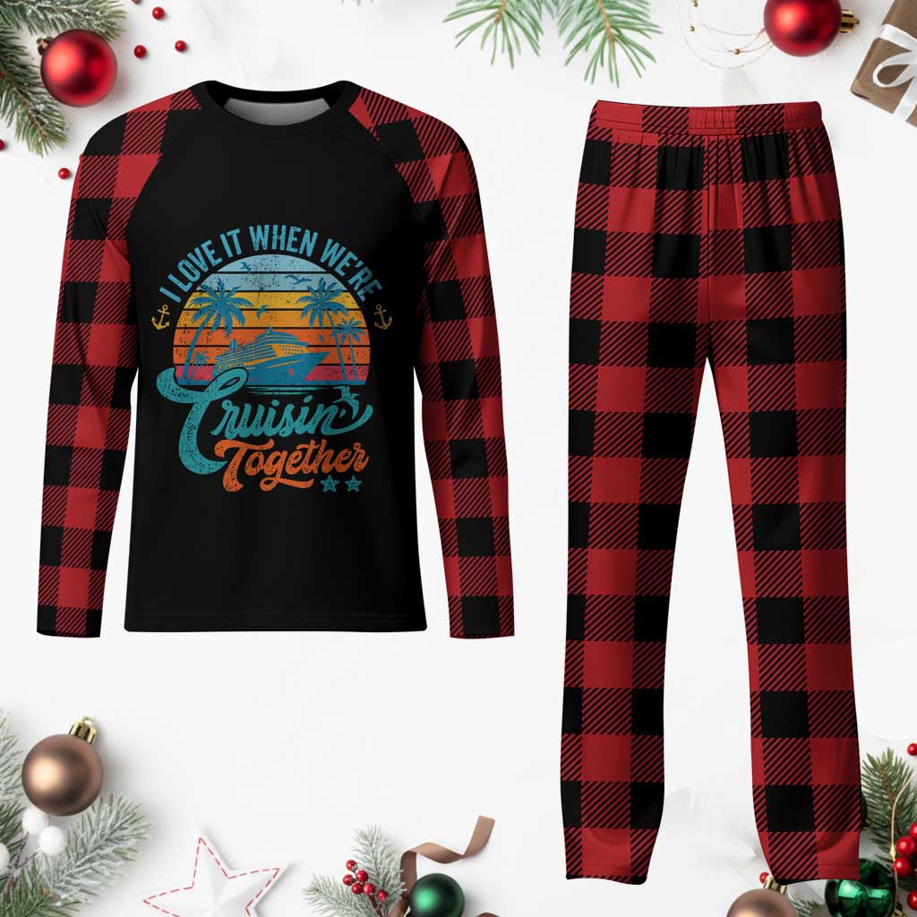 Cruising Matching Plaid Pajama Set I Love It Cruisin Together Cruise Squad TS10 Buffalo Plaid Print Your Wear