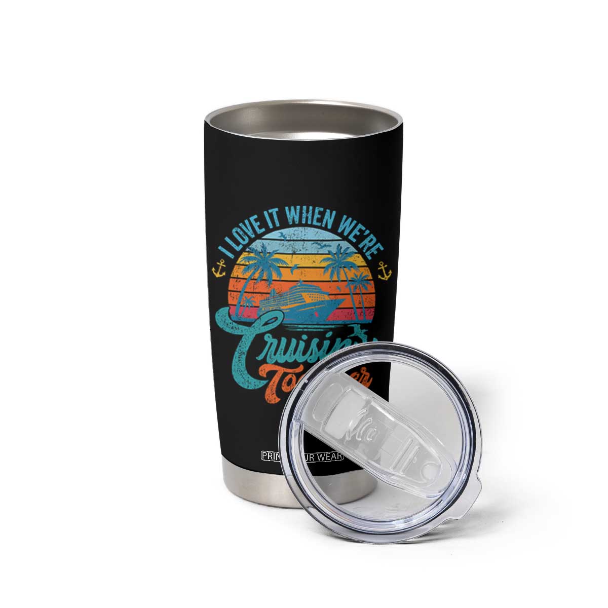Cruising Matching Tumbler Cup I Love It Cruisin Together Cruise Squad TS10 Print Your Wear