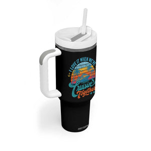 Cruising Matching Tumbler With Handle I Love It Cruisin Together Cruise Squad TS10 Print Your Wear