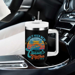 Cruising Matching Tumbler With Handle I Love It Cruisin Together Cruise Squad TS10 Print Your Wear