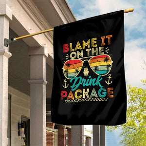 Funny Cruise Garden Flag Blame it on The Cruise Package Cruising Matching TS10 Print Your Wear