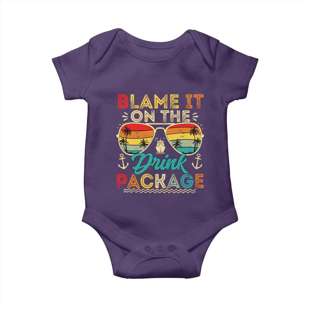 Funny Cruise Baby Onesie Blame it on The Cruise Package Cruising Matching TS10 Purple Print Your Wear