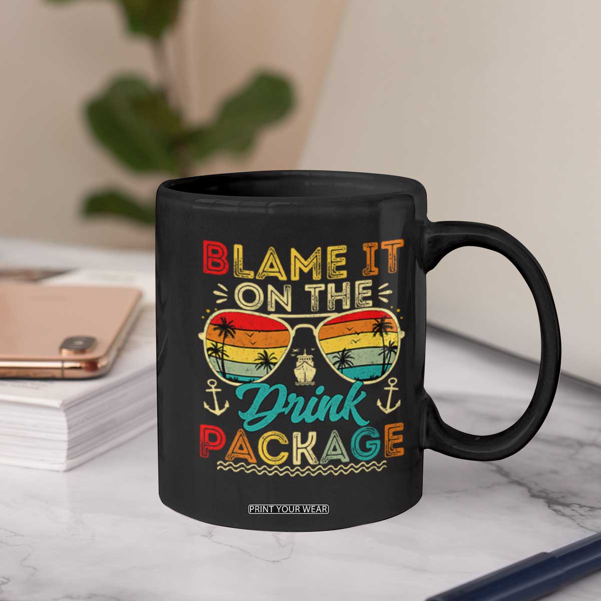Funny Cruise Coffee Mug Blame it on The Cruise Package Cruising Matching TS10 Print Your Wear